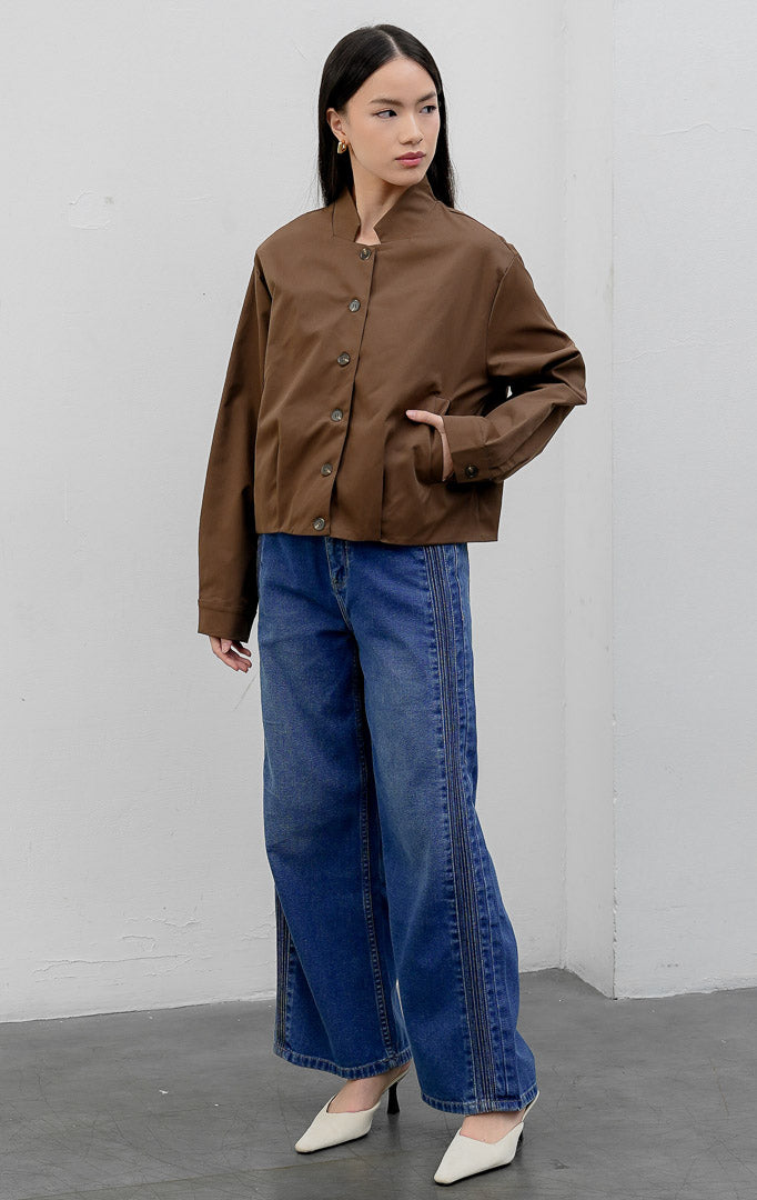 Nicolette Jacket Dark Brown detail view