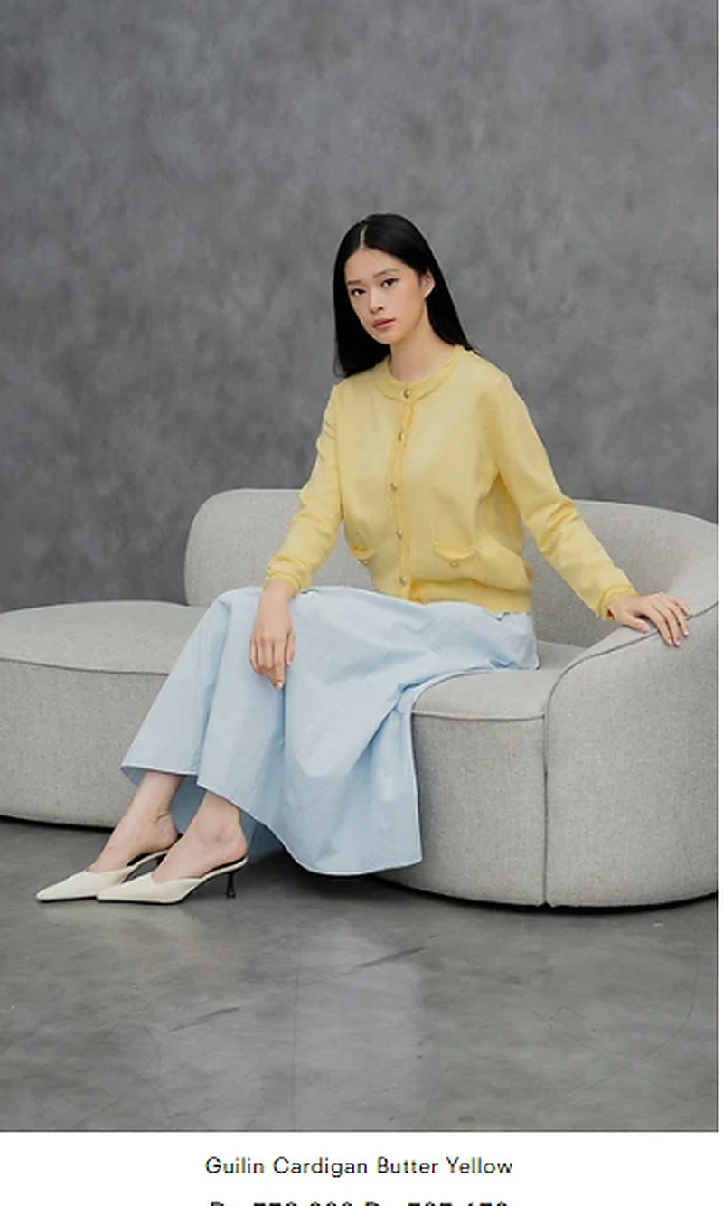 Guilin Cardigan Butter Yellow - View 3