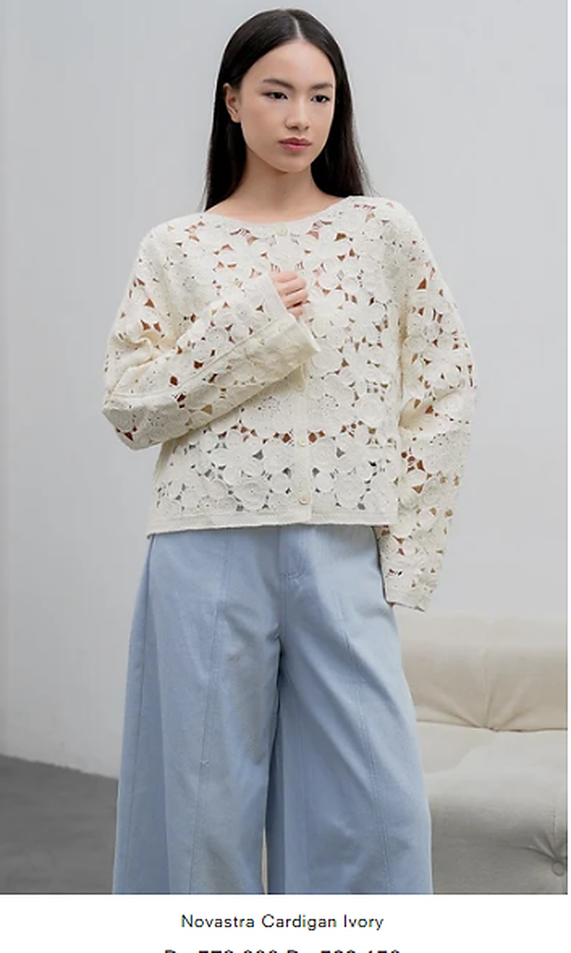 Novastra Cardigan Ivory - View 5