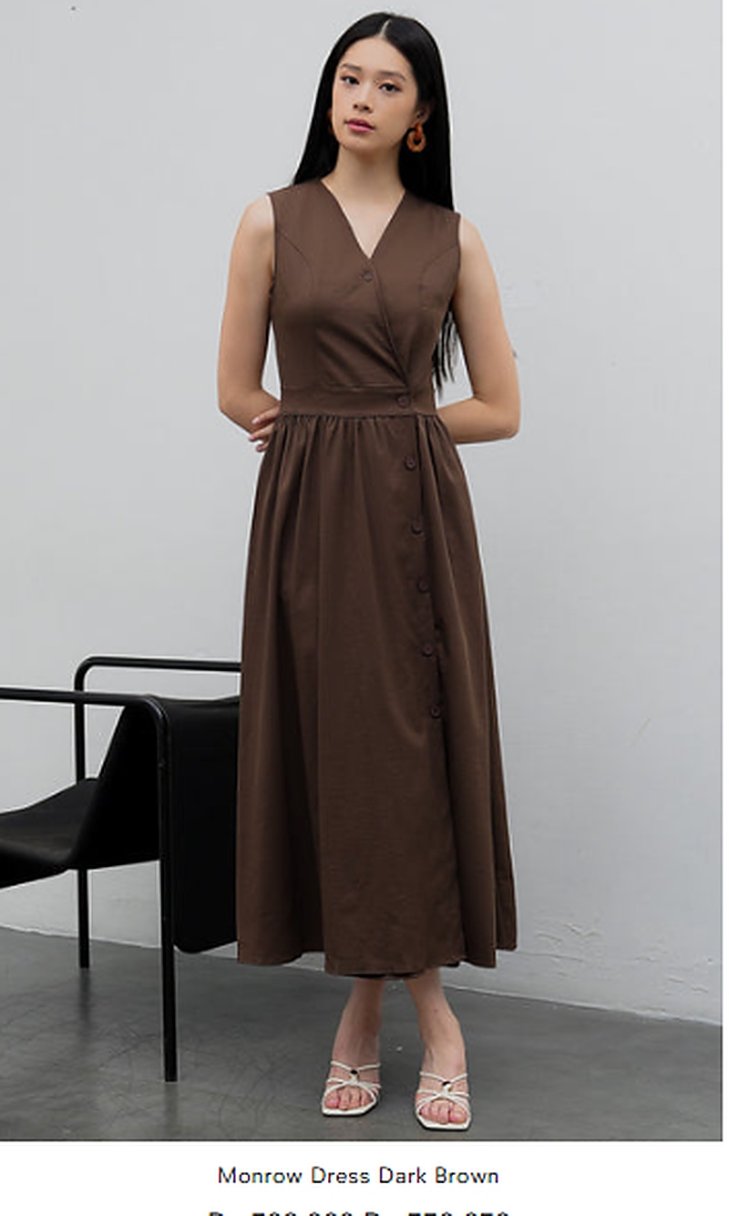 Monrow Dress Dark Brown - View 5